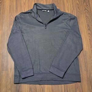 Calvin Klein Men’s XXL Quarter Zip Long Sleeve Stretch Pullover Gray D50